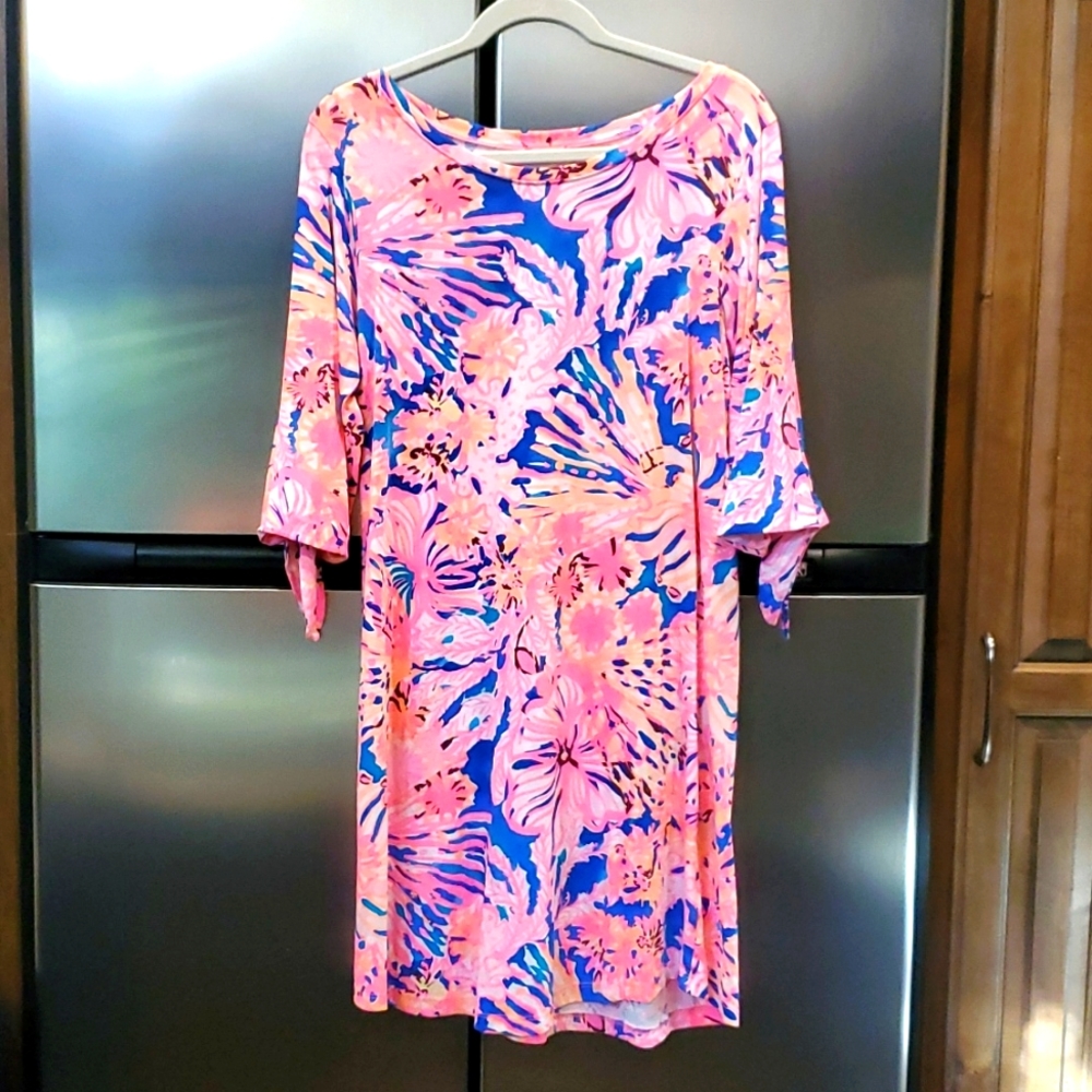 Lilly Pulitzer Pink and Blue Floral Dress
